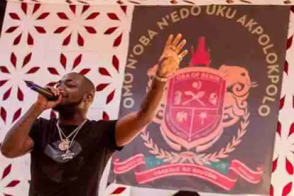 Photos Of Davido Performing At Coronation Anniversary Of Oba Of Benin